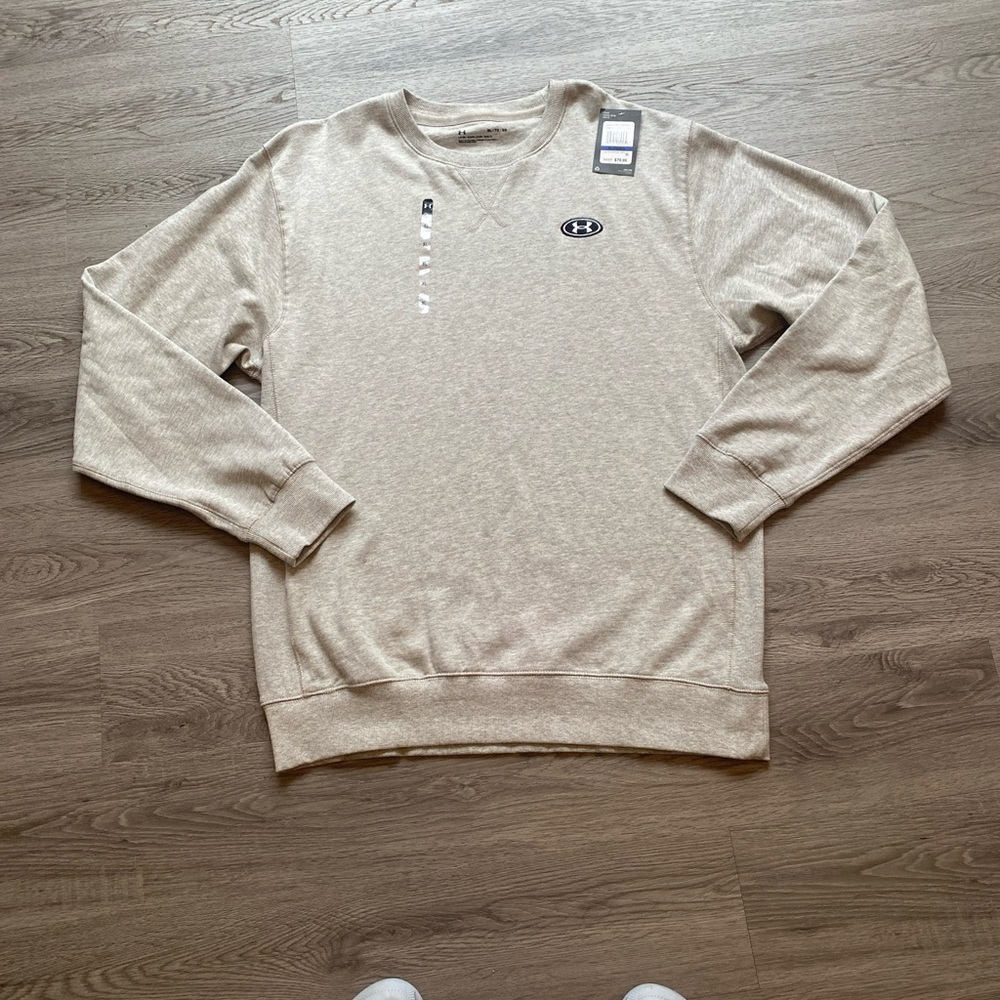 Under Armour Pullover Round Neck Sweatshirt Embroidered Logo Size XL